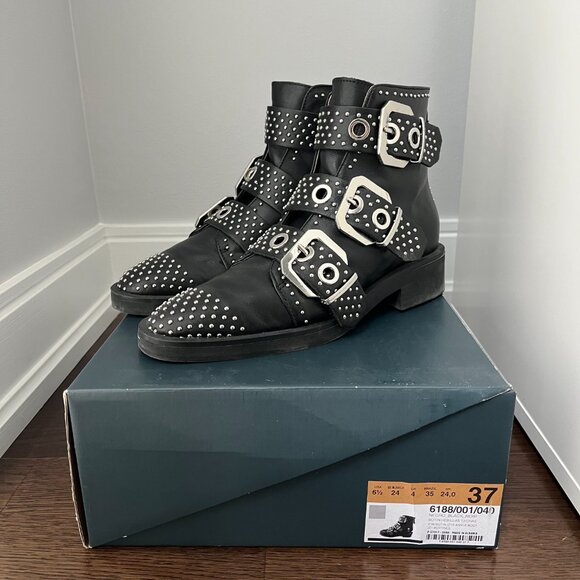 Zara Studded Flat Ankle Boots - Picture 2 of 6